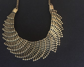 Bib Necklace collar necklace Vintage 80s Choker