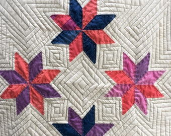 Organic Cotton Quilt, Wall Hanging Quilt, Hand-Dyed Quilt, Fiber Art Quilt, Organic Cotton Quilt, Improv Art Quilt