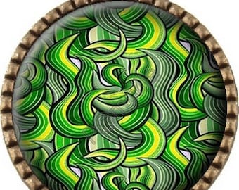 Bronze pendant Cabochon - algae (246)