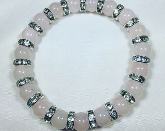 Rose quartz bead bracelet