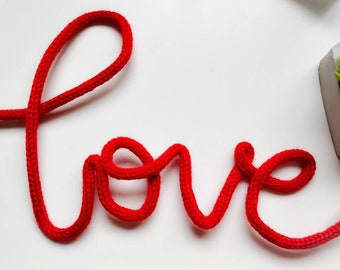 Icord Love word knitted