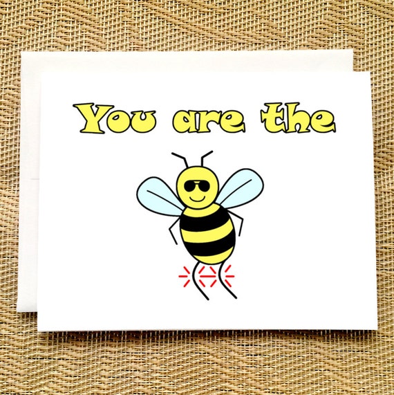 Funny Birthday Card Funny You are the Bees Knees Funny Card