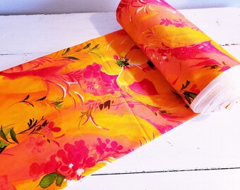 Vintage Floral Pattern Digitally Printed on Halley Silk