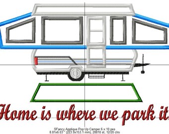 SFancy Applique Pop Up Camper 6 x 10