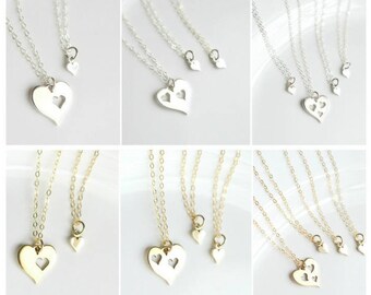 Mothers Day Gift from Daughter - Mother Daughter Necklace Set of 2 3 4 Sterling Silver Mom Daughter Jewelry - Mother Daughter Gift Idea
