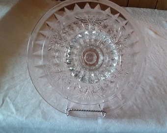 Glass plate flower, garden art, sun catcher, yard art