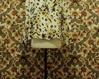 Leopard print fluid blouse