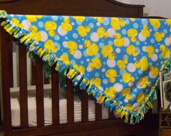 GiGi Softy Blanket With Ducks In a Row Reversible Fleece