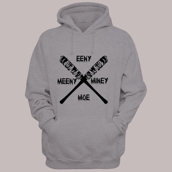 The Walking Dead "Eeny Meeny Miney Moe" Negan Lucille Hoodie Sweater S-4XL Available TWD Hooded Pullover Sweatshirt