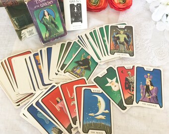 Vintage 1974 Tarot of the Witches Tarot Cards Deck, Fortune Telling Playing Cards, Astrology, Collectable, Retro, Game, Swit