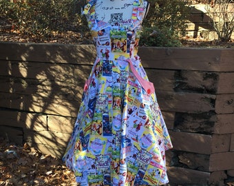 Sweetheart Dress Made with Classic Disney Poster Fabric
