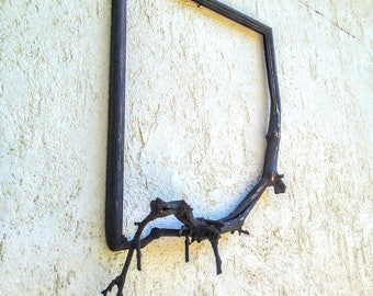 Wooden Frame, Branch, Brown, Dark, Nature, Art