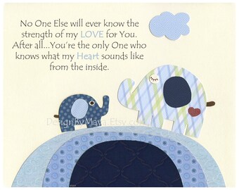 Baby boy, Nursery wall Decor, Children Art print, Harper, baby elephant, no one else...match to the colors Harper bedding, children decor
