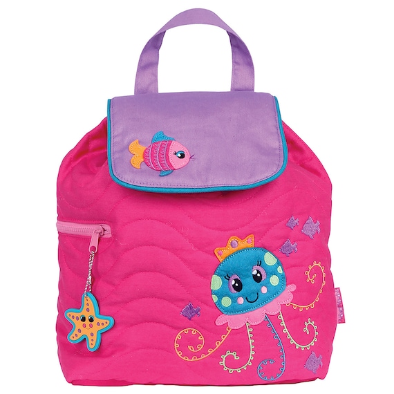 Personalized Stephen Joseph Toddler Quilted JELLYFISH Backpack, Monogrammed Kids Backpack, Children's Backpack, Preschool Backpack