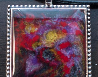 Resin Filled Square Pendant