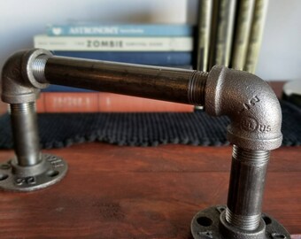 1/2" Industrial Towel Rack, Rustic Towel Bar, Black Pipe Towel Bar, Hand Towel Holder