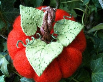 Felted Pumpkin Pincushion