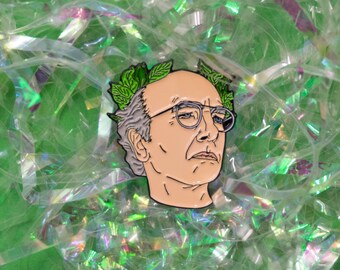 Larry David Enamel Pin, curb your enthusiasm, badge, pin game, lapel pin, funny gift, seinfeld, curb pin, larry david pin