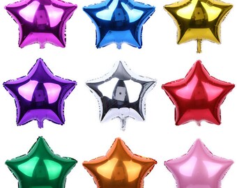 9 Colors 5" 10" 18" 24" Star Foil Helium Balloons Wedding Birthday Party Engagement Decoration Reusable