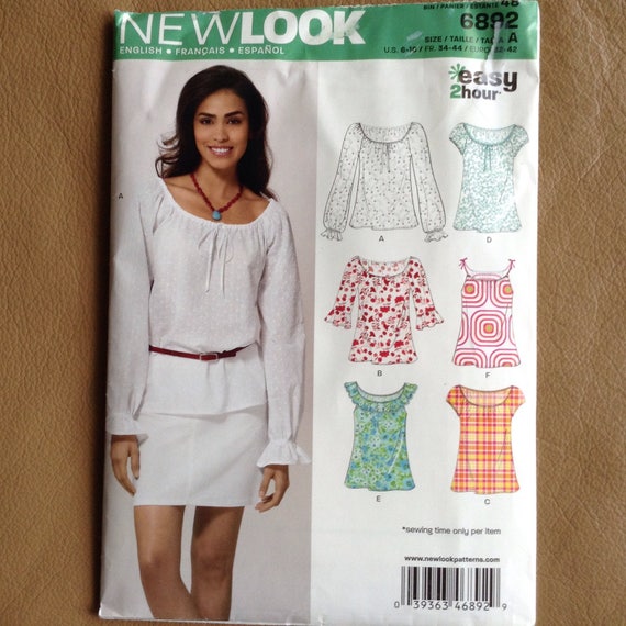 UNCUT New Look Pattern 6892 / size U.S. 6-10 / Peasant Style