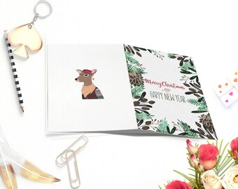 printable christmas cards happy new year cards christmas carddeer card greeting - Printable Xmas Cards printable christmas cards happy new year cards christmas carddeer card greeting - Printable Xmas Cards