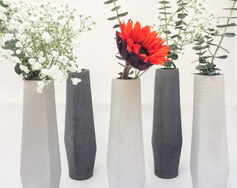 Modern Vase, Modern Home Vase Decor, Geometric Vase, Modern Bud Vase, Minimalist Bud Vases, Minimalist Vase Home Decor, Concrete Vase