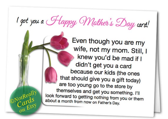 Items similar to Happy Mother's Day Card from Husband Printable Digital ...
