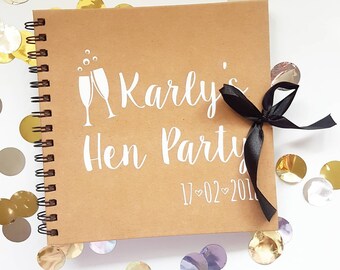 Hen Party gift, bridal shower gift, Hen Night gift, bachelorette party, bride gift, Personalised scrapbook, hen photo album, gift for bride