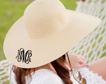 Monogrammed Floppy Hat