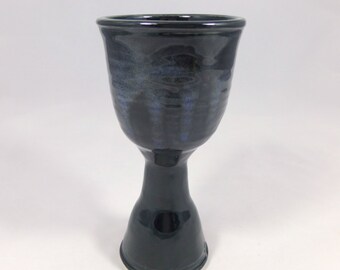 Black Kiddush Cup with Hints of Blue