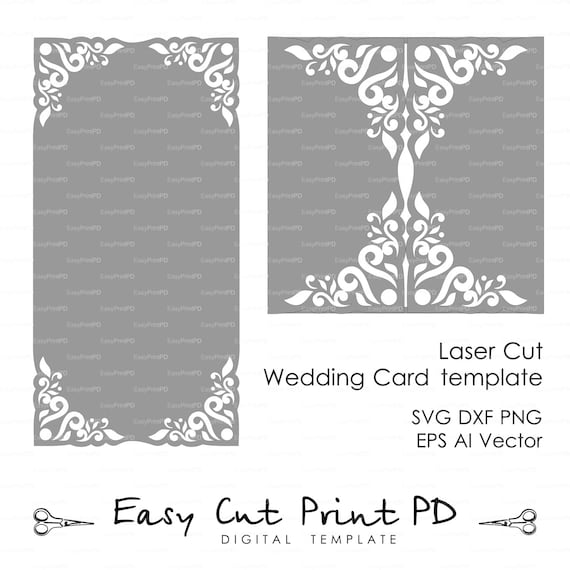 Download Wedding invitation Card Template Lace folds studio V3 svg