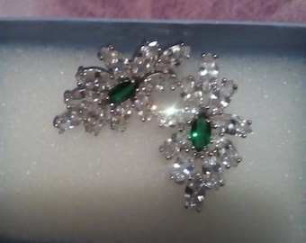 earrings emerald diamond