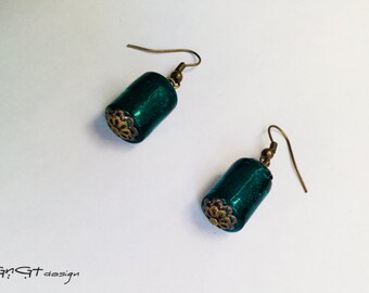 Indian Glass Earrings, Vintage Earrings, Handmade glass earrings, Eco-friendly earrings