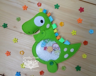 Dinosaur I Spy Bag I Spy Game Seek and Find Quiet Sensory Toy Busy Bag Montessori Travel Toy Toddler Learning Fidget Toy Dinosaur Birthday