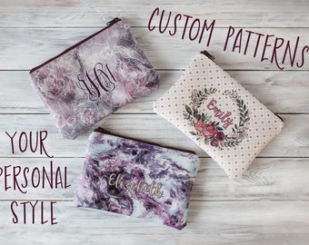 Personalised makeup bag, leather make up bag, bridesmaid gift idea, bridesmaid gift personalised, cosmetic bag