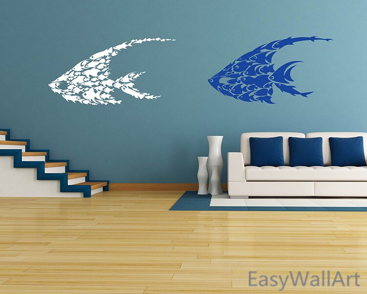 Fish Wall Decal Fish Decals School Of Fish Wall Decor Ocean