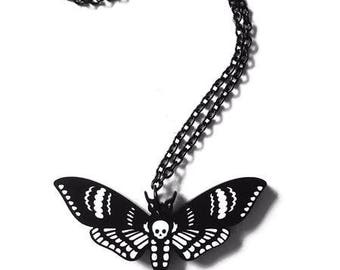 Deaths Head Moth Necklace - Mini