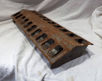 Chicken Feeder, Vintage Galvanized Farm Salvage, Old Barn Poultry Feeder