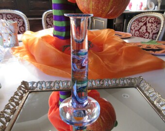 IRELAND KILKENNY JERPOINT Glass Studio Candle Holder