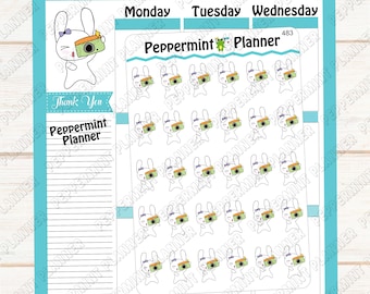 Jellybean Taking pictures --- Planner Stickers --- 483