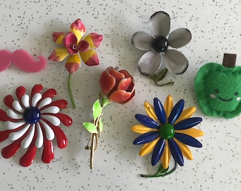 Instant Groovy Vintage and Handmade Brooch Collection