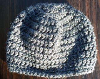 Chunky Crochet Hat - Medium Gray