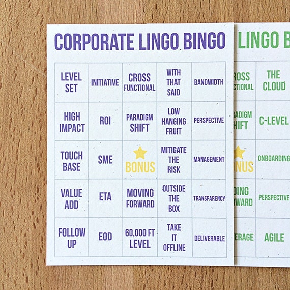 corporate lingo bingo