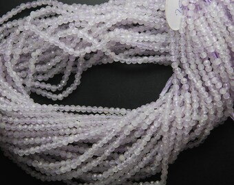 13 Inches, Light Pink Amethyst Faceted Rondelles, 3.50mm