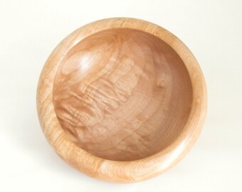 Shimmery Wood Bowl Turned in Figured Maple