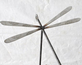 Dragonfly decorative stick repurposed spoon handle yard art