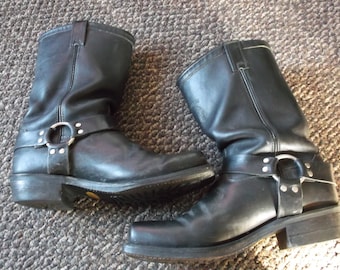 Men's Chippewa Vintage WELL WORN Harness Boots Engineer Boots Motorcycle Boots Biker Boots TRASHED