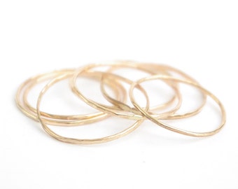 Thin Gold Band - Simple 14K Gold Ring