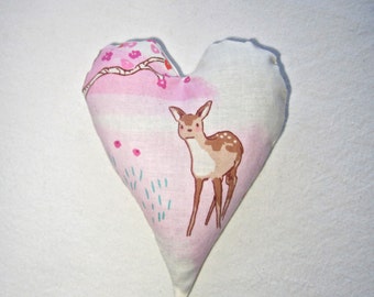 Lavender Heart Sachet with Fawn