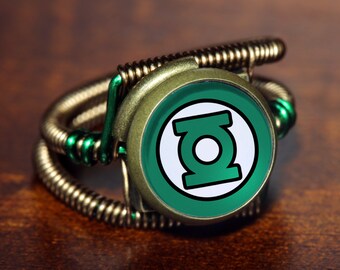 Steampunk Jewelry - Ring - Green Lantern